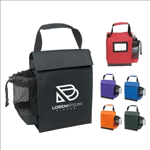 Insulated Lunch Cooler Bag With Bottle Pocket